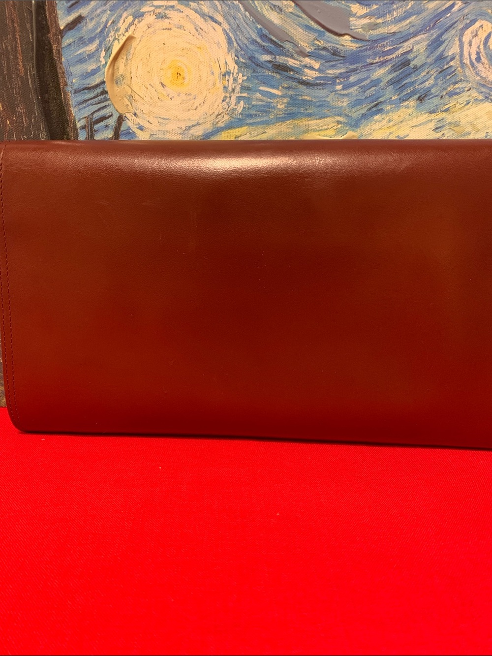 Cartier Leather  EnvelopeClutch in Deep Chestnut  with  COA - Picture 3 of 12